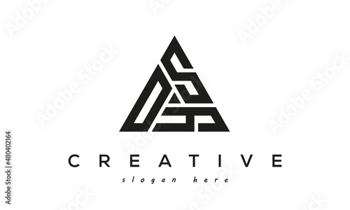 OSY creative tringle three letters logo design	