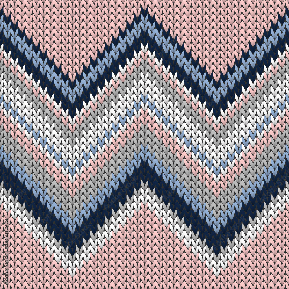Handicraft zig zal lines knitting texture