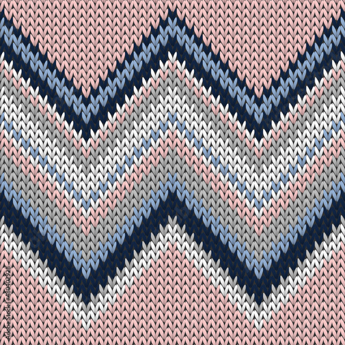 Handicraft zig zal lines knitting texture
