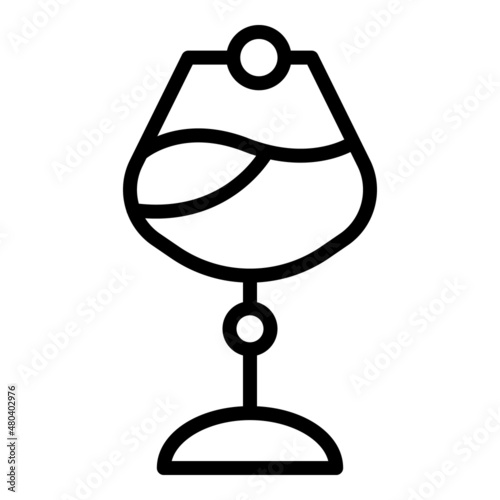 Wine glass icon outline vector. Drink bottle