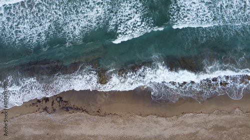 mare drone spiaggia foto aerea 