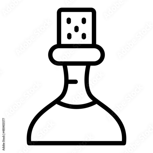 Wine bottle icon outline vector. Sommelier party