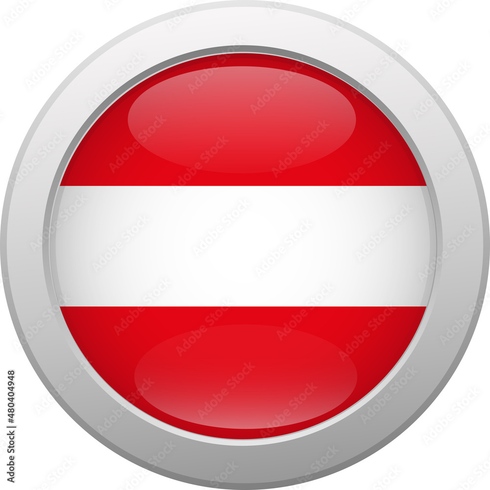 Flag of Austria in a circle, national colors. Vector illustration Flag of Austria in a circle, national colors. Vector illustration