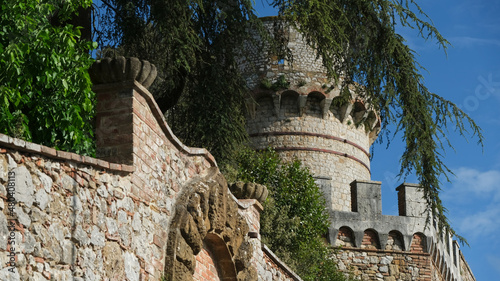 Tapety artystyczne La Rocca di Trequanda in provincia di Siena, Toscana, Italia.