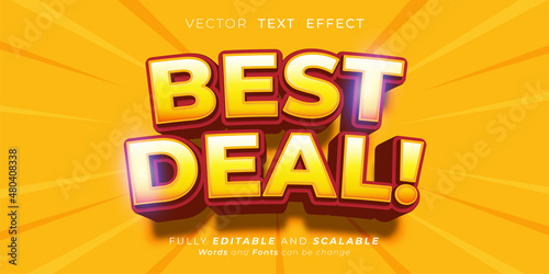 Editable text effect, Best Deal with 3D style lettering photo