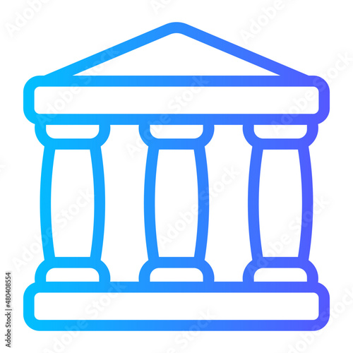 courthouse gradient icon