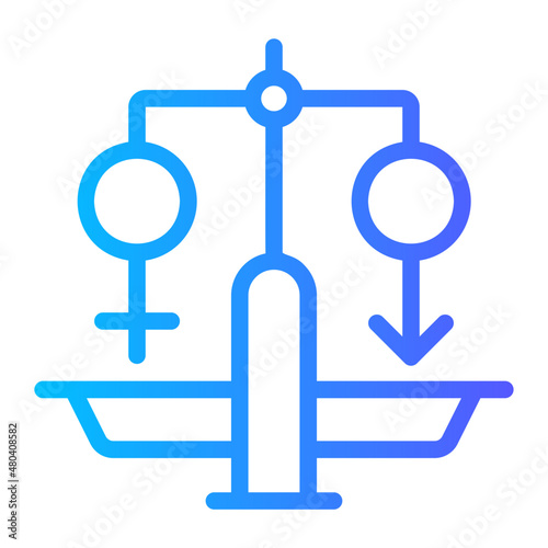 gender equality gradient icon
