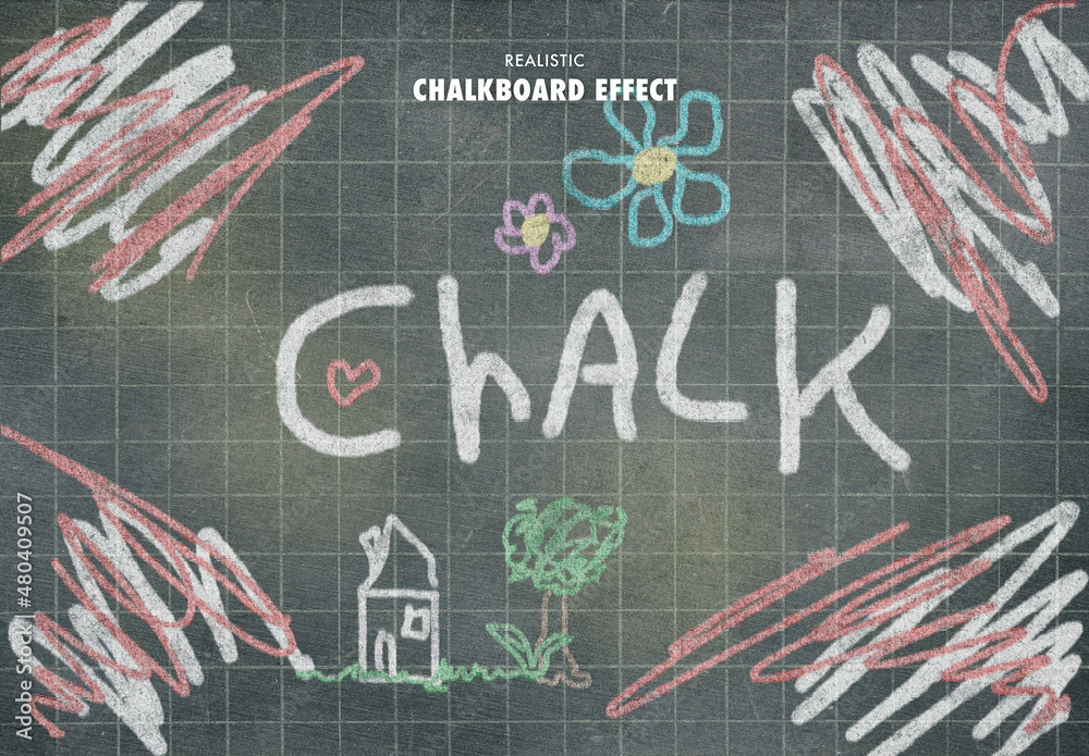 Chalkboard Chalk Effect Stock Template