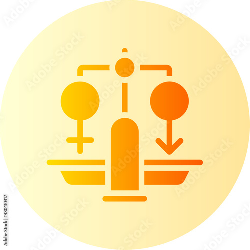 gender equality gradient icon
