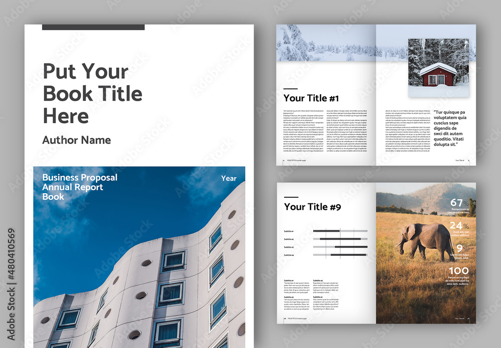 Technical Book Layout Stock Template | Adobe Stock