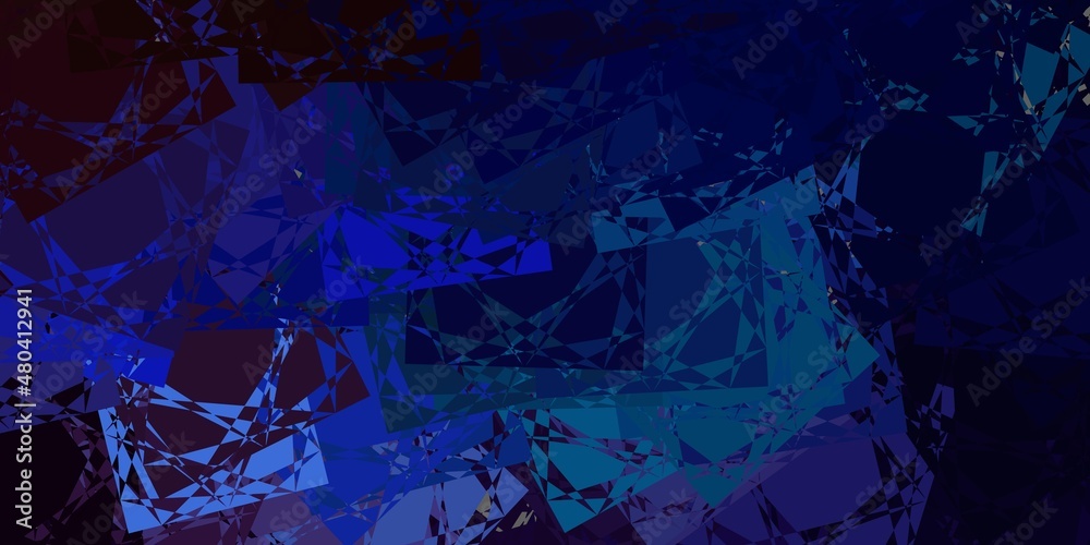 Obraz premium Light Blue, Red vector background with triangles.