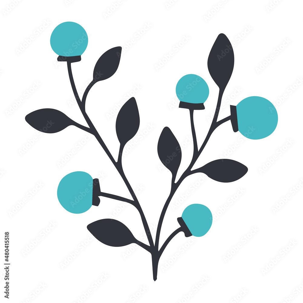 Vector branches and leaves. hand drawn floral elements Vector branches and leaves. hand drawn floral elements