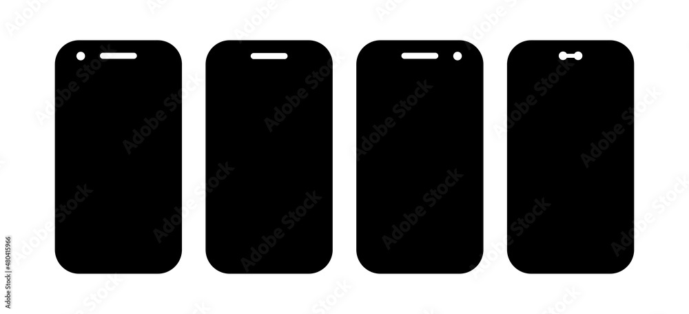 Smartphone set icon. Mobile phone icon. Phone icon, Vector illustration Smartphone set icon. Mobile phone icon. Phone icon, Vector illustration