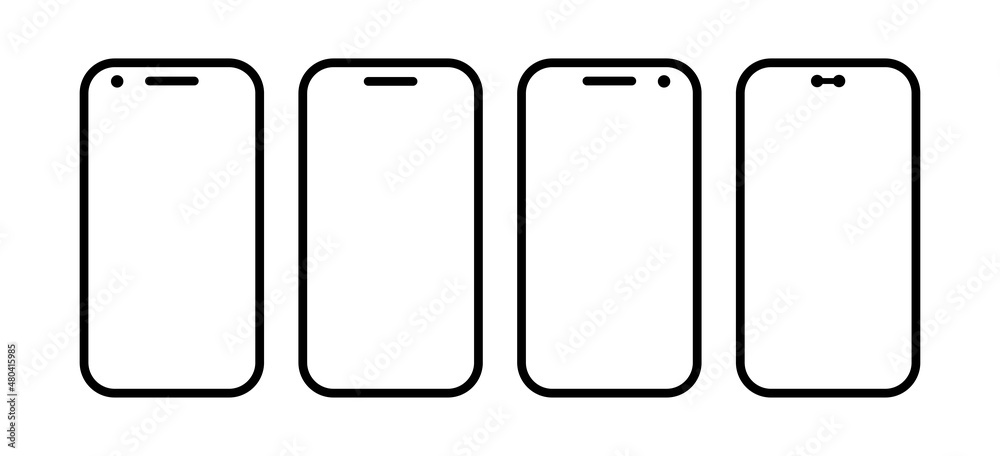 Smartphone set icon. Mobile phone icon. Phone icon, Vector illustration Smartphone set icon. Mobile phone icon. Phone icon, Vector illustration