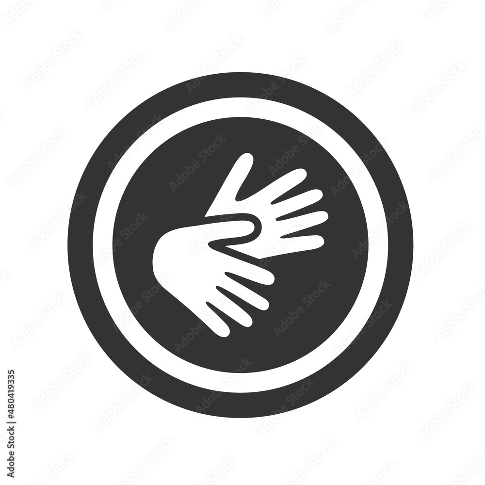 Obraz premium Icon Sign Language Deaf Accessibilty