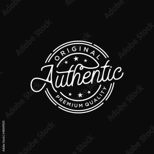 100% Original and Authentic hand written lettering for label, badge, Apparel logo design template