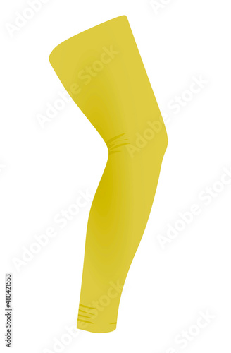Yellow  leg support. vector illustration