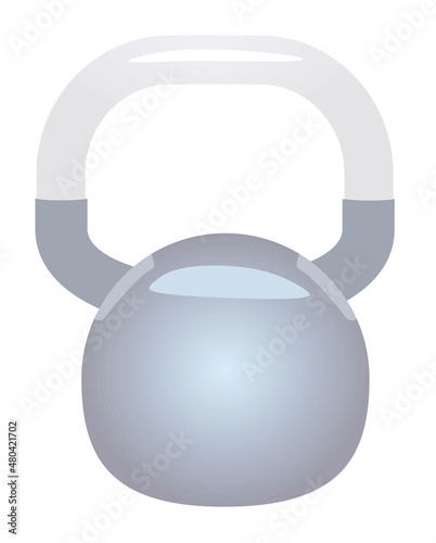 Round white dumbbells. vector illustration