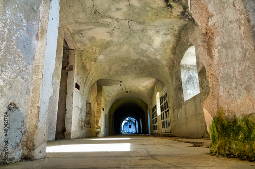 Interior of the Italian military fort of the First World War