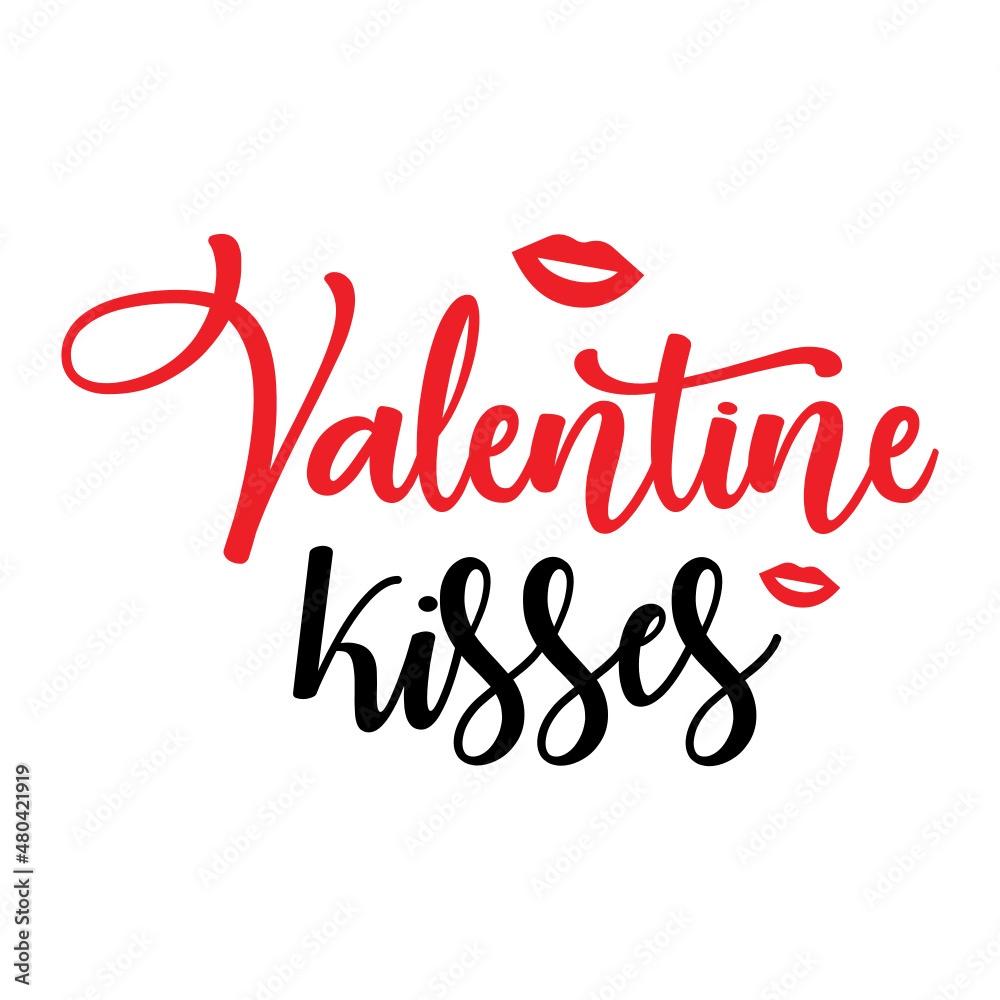 Valentine kisses svg