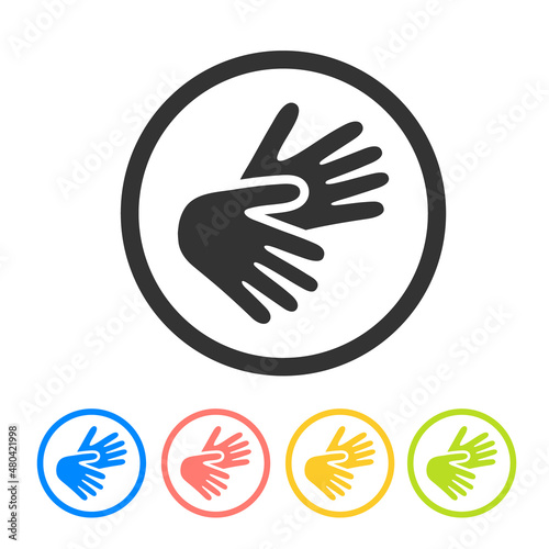Icon Sign Language Deaf Accessibilty Outline