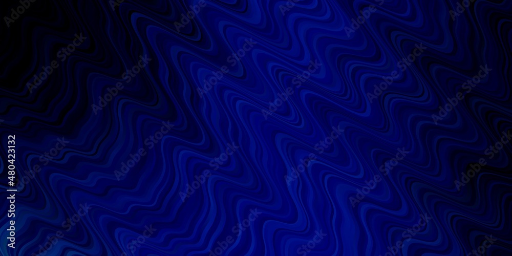 Fototapeta premium Dark Blue, Green vector texture with wry lines.