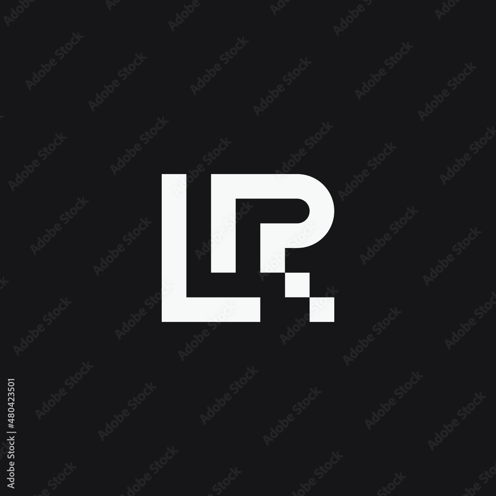 Initial letter LR monogram logo design.