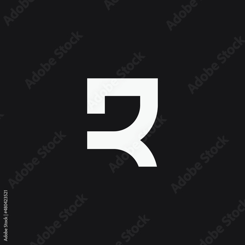 Initial letter R monogram logo design.