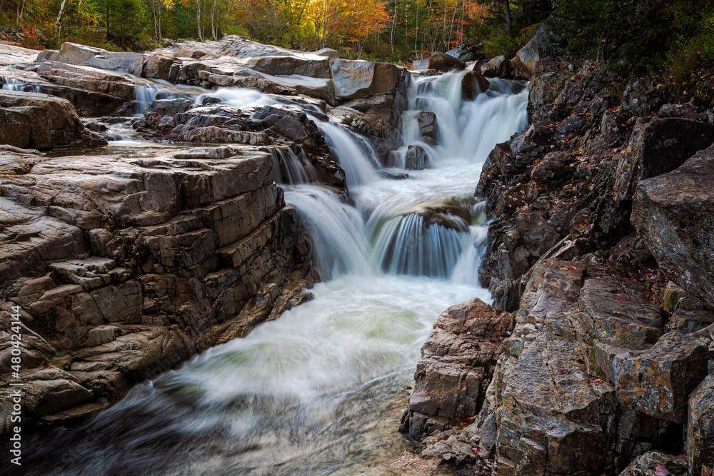 Waterfalls of New Hampshire in Fall Season Waterfalls of New Hampshire in Fall Season
