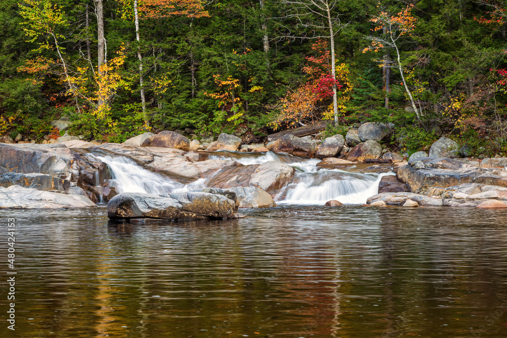 Waterfalls of New Hampshire in Fall Season Waterfalls of New Hampshire in Fall Season