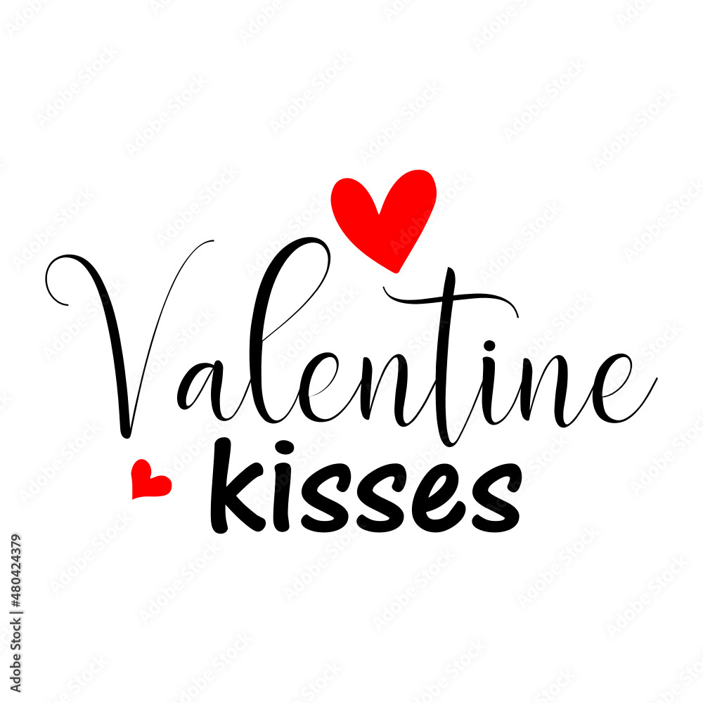 Valentine kisses svg