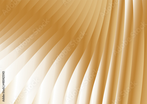 Yellow folds, stripes of paper or fabric with a metallic gold sheen. Background design, wallpaper, flyer.