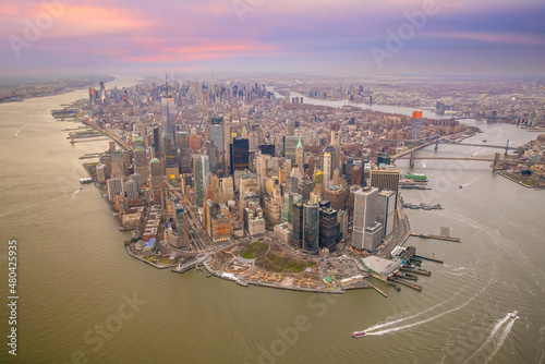 Aerial view of New York City skyline cityscape of Manhattan in USA © f11photo