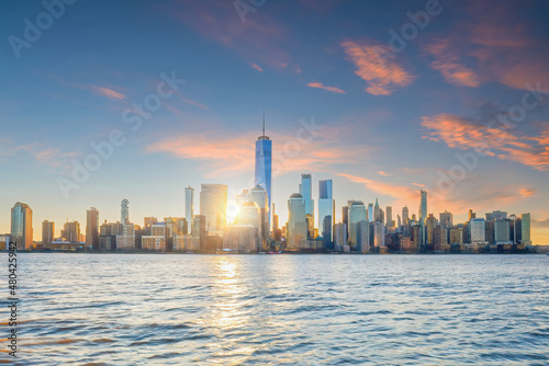New York City skyline cityscape of Manhattan in USA