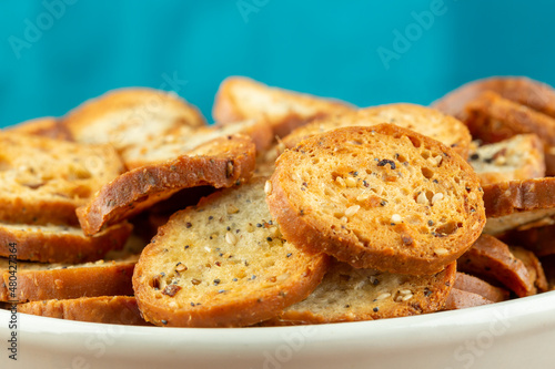 Bagel Chips in Bowl