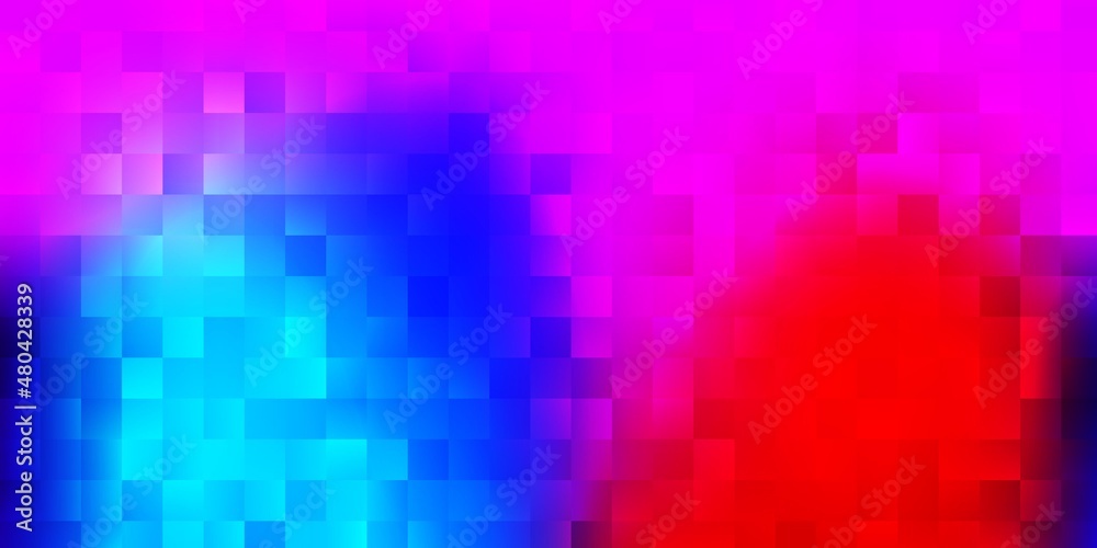 Light blue, red vector backdrop in rectangular style.