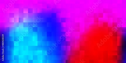 Light blue  red vector backdrop in rectangular style.