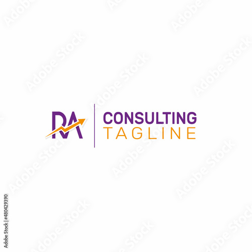 Digital consulting logo with initials r and a