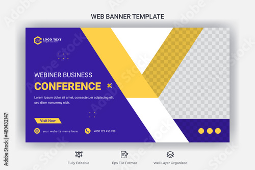 Business marketing conference agency social media facebook cover template