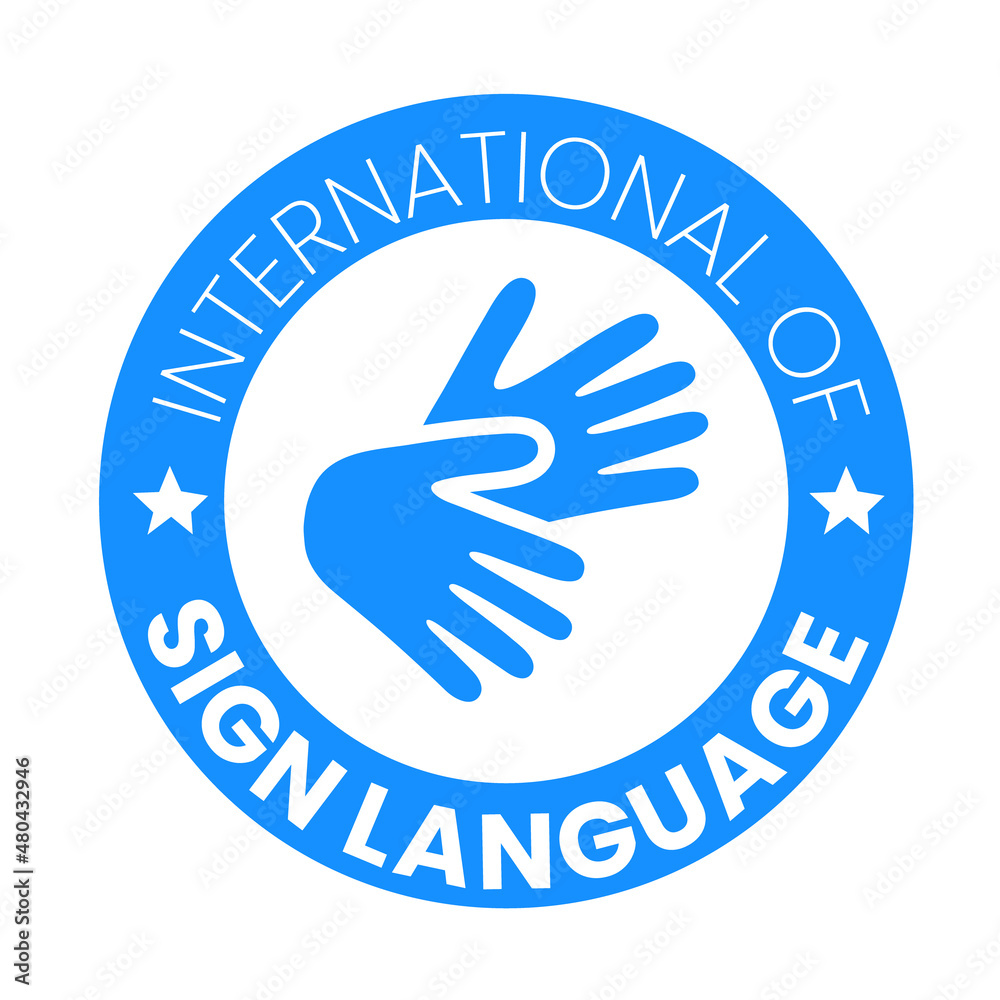 Badge International Sign Language Badge International Sign Language