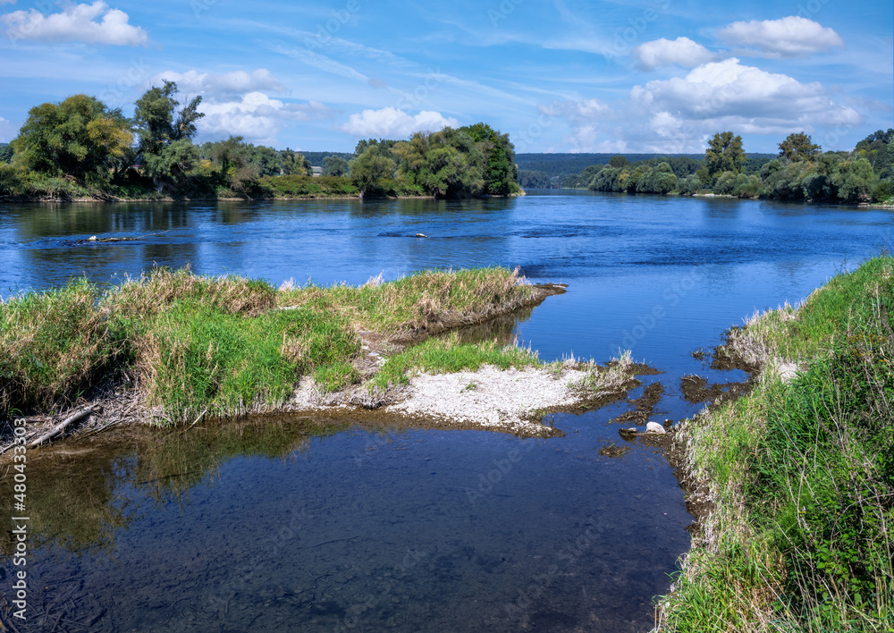 Idyllic natural landscape in the Danube valley near Kehlheim