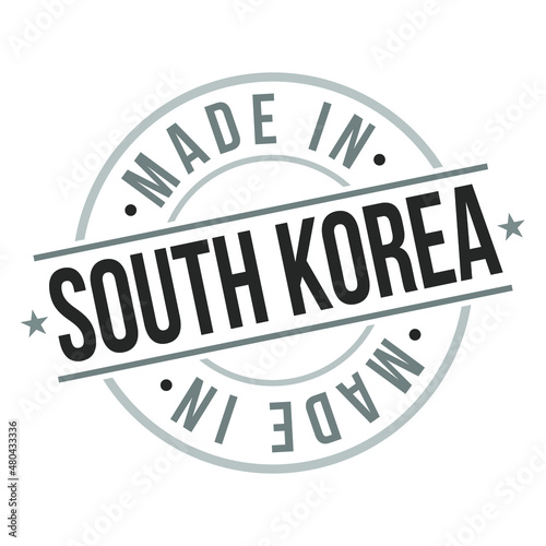 Made In South Korea Stamp Logo Icon Symbol Design Seal Badge national product vector.