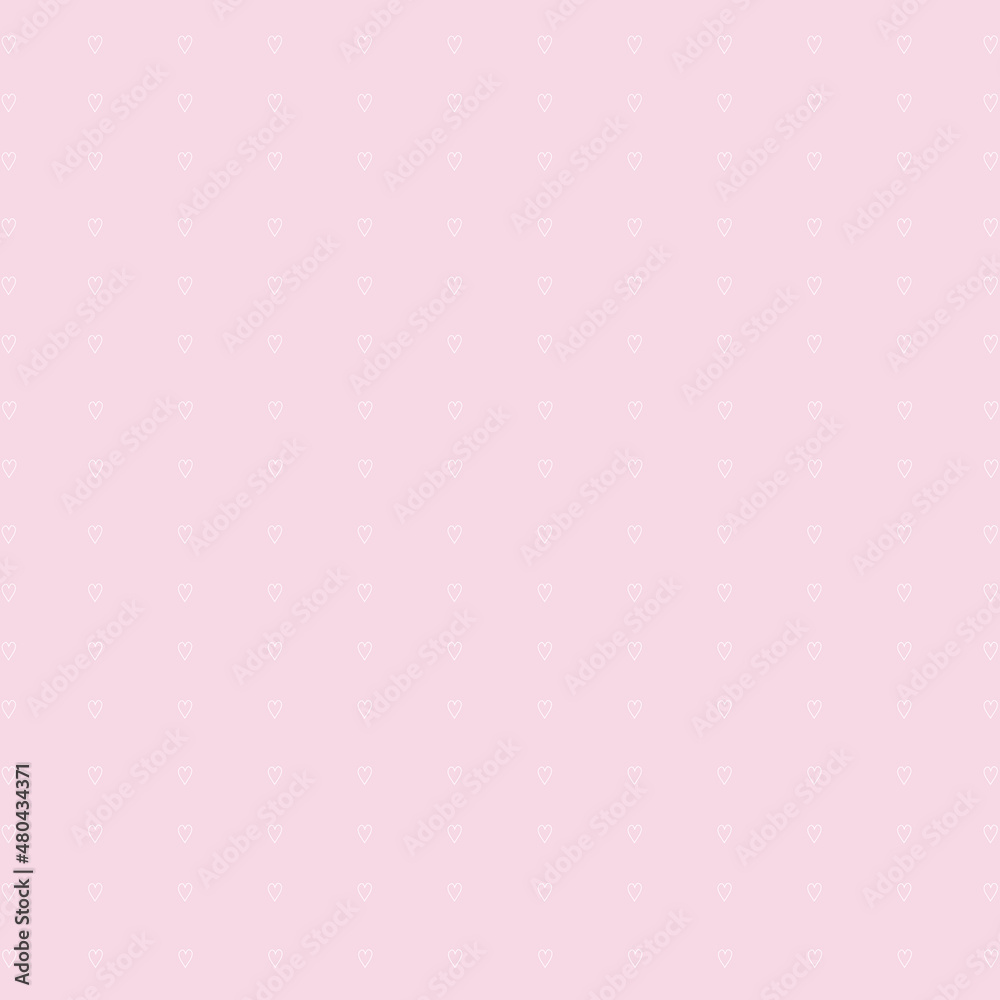 Pink background with hearts. The Valentine’s Day pattern