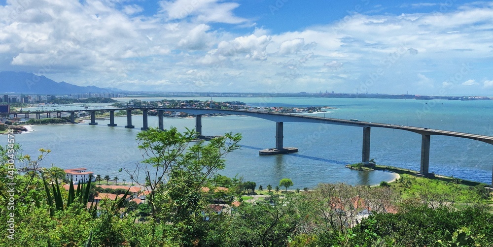 Bridge located in Vitória, ES called the Third Bridge that connects Vitória to Vila Velha, in Southeast Brazil.