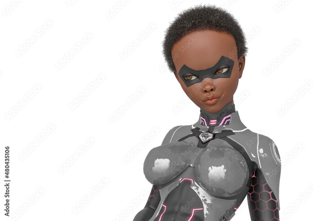 super girl is thinking about with copy space super girl is thinking about with copy space