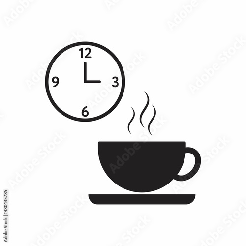 coffee time icon line art