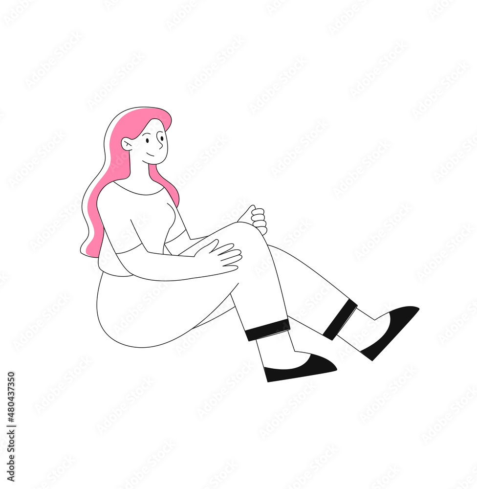 Cute office employee concept Cute office employee concept