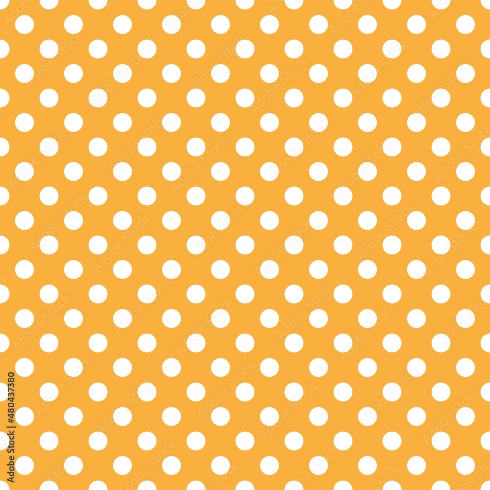 White and orange retro Polka Dot seamless pattern. Vector background. White and orange retro Polka Dot seamless pattern. Vector background.