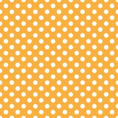 Ingelijste posters Oranje patronen Witte oranje retro stippen patroon  © Sudakarn