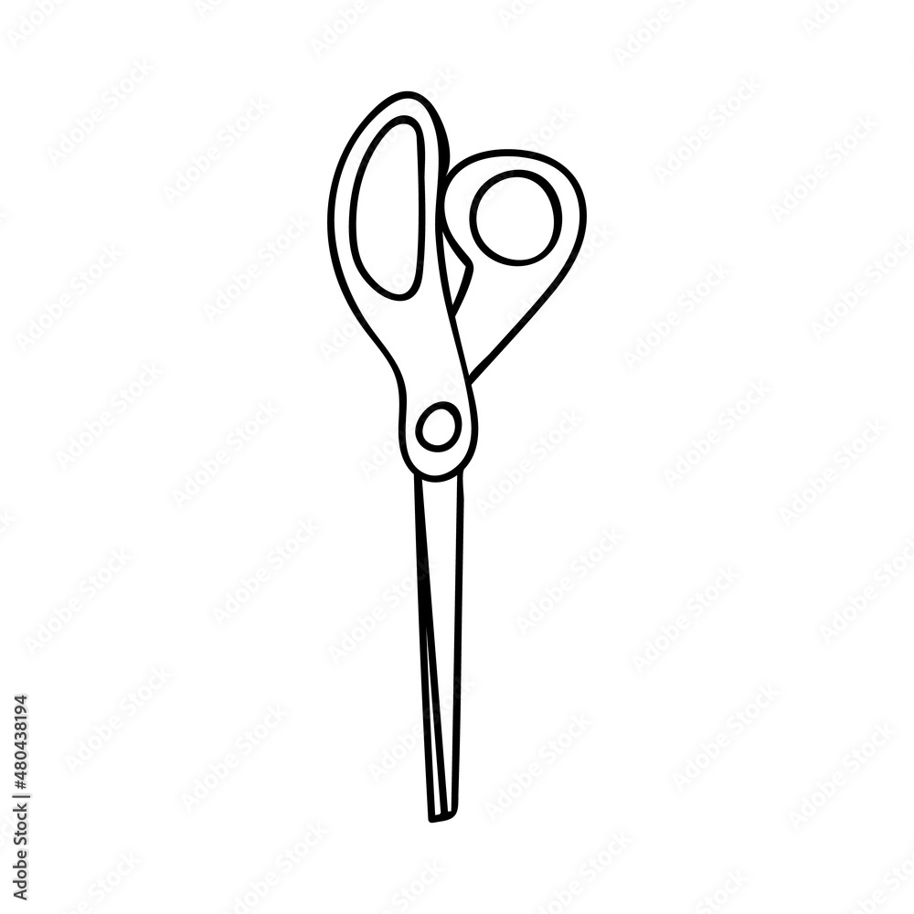 Doodle stationery scissor icon in vector. Hand drawn scissor icon in vector. Scissor doodle illustration in vector. Doodle stationery scissor icon in vector. Hand drawn scissor icon in vector. Scissor doodle illustration in vector.